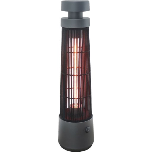 Heat1 Eco High-line terrassevarmer, infrarød, 1200W, sort
