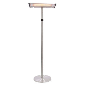 Hortus Terrassevarmer - Gulv med Remote 2000W (Gold Tube) Sølv