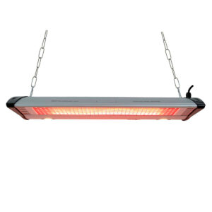 Hortus Terrassevarmer - Loft med Remote 2000W (Gold Tube) Sølv