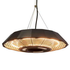 Hortus Terrassevarmer - Loft med Remote 2000W (Halogen) Sort