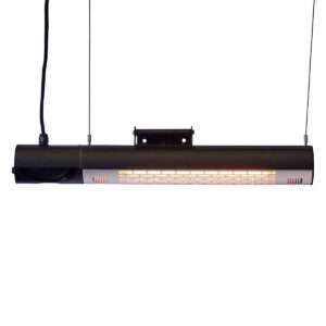 Hortus Terrassevarmer - Væg med Remote 1500W (Gold Tube) Sort