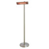 Hortus Terrassevarmer gulvmodel 1500W (Gold Tube) Sølv