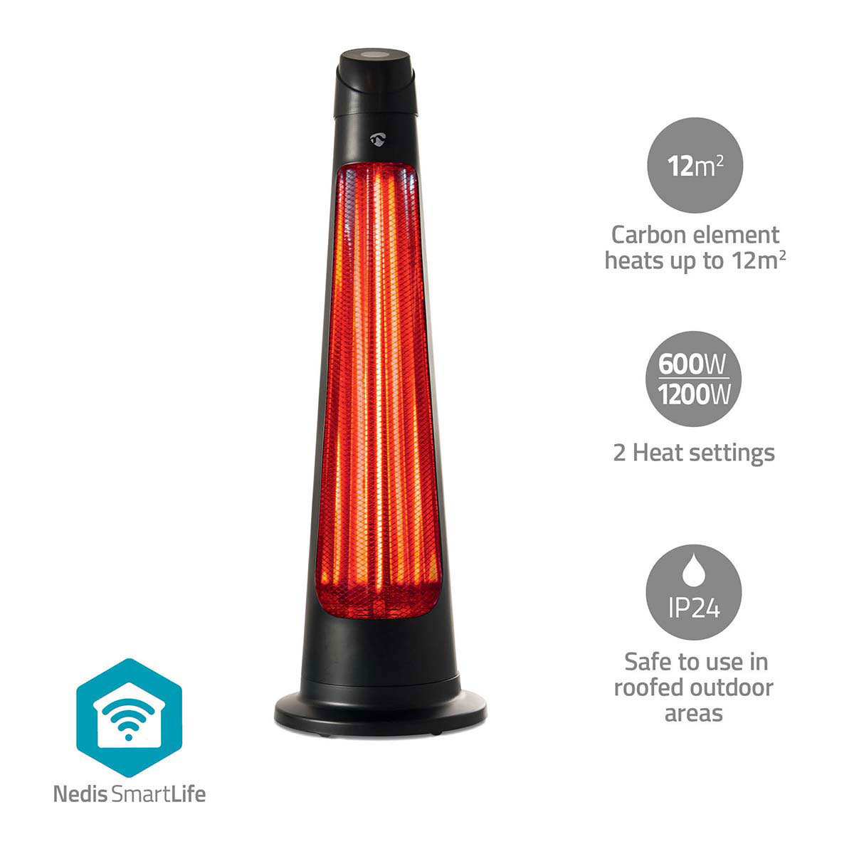 Nedis SmartLife WiFi Terrassevarmer (1200W)