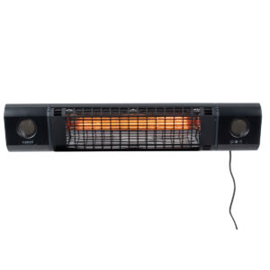 Sunred SOUND-2000W Sun and Sound Ultra Terrassevarmer til Væg (2000W) Sort