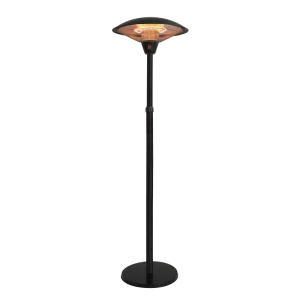 Terrassevarmer Gulvmodel 900/1200/2100 W Teleskop Ha Sort