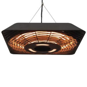 Elektrisk terrassevarmer 2000W, IP45, fjernbetjening